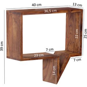 Produktbild für Wandregal Wohnling Mumbai, WL1.529, sheesham