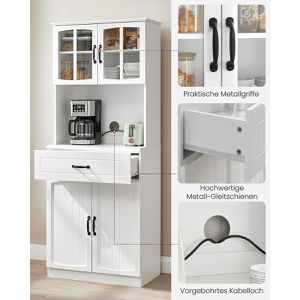 Produktbild für Küchenschrank Vasagle LSC361W21V1, weiß, (BxH) 73 x 180 cm