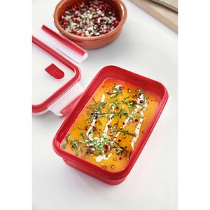 Produktbild für Mikrowellengeschirr Emsa Clip &amp; Micro, rot, aus Kunststoff