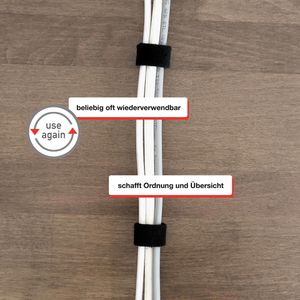 Produktbild für Klettband Label-the-cable Roll Strap, schwarz
