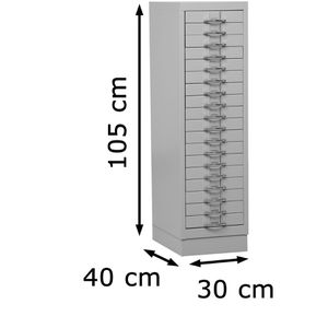 Produktbild für Schubladenschrank G-Office MDC/A4.18, aus Metall
