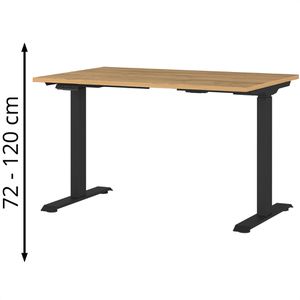 Produktbild für Schreibtisch Germania Agenda, 7907-582, eiche / schwarz