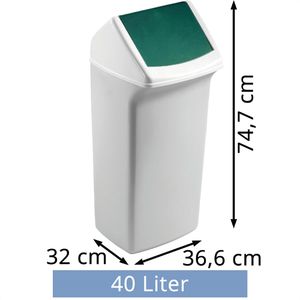 Produktbild für Mülleimer Durable Durabin Flip, VEH2012034, grün