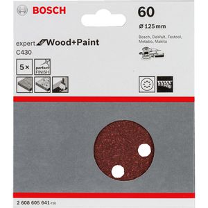 Produktbild für Schleifpapier Bosch C430 Wood and Paint, Körnung 60