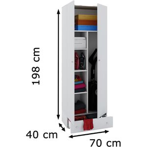Produktbild für Mehrzweckschrank VCM Vandol 912204, weiß