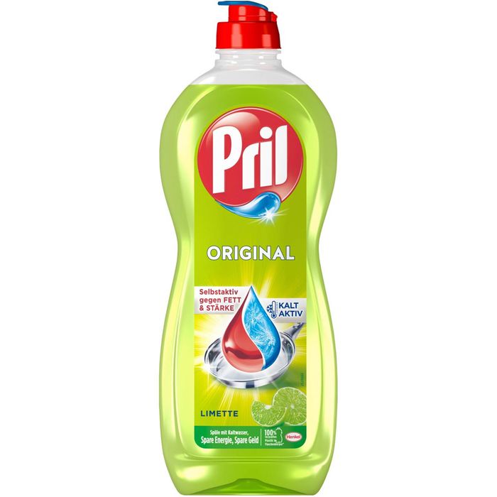 Pril Splmittel Original Limette, selbstaktive Fettlsekraft, kaltaktiv,  Flasche, 675 ml  Bttcher AG