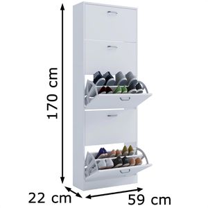Produktbild für Schuhschrank VCM Sipos XL, weiß