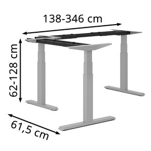 Produktbild für Schreibtischgestell Actiforce Pro 67x SLS, silber