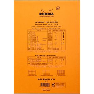 Produktbild für Notizblock Rhodia 18000C, orange, A4