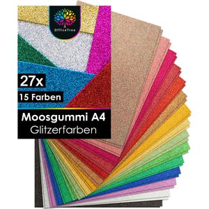 Produktbild für Moosgummi OfficeTree 4822 Glitzer, A4