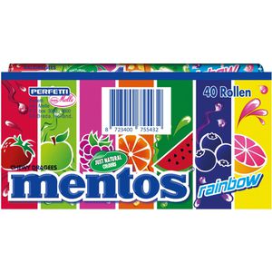 Produktbild für Kaubonbons Mentos Fresh Rainbow Dragees, 40 Rollen