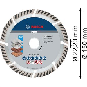 Produktbild für Trennscheibe Bosch PRO Multi Material, 2608615061