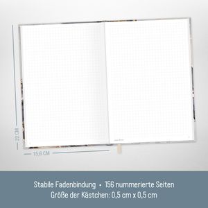 Produktbild für Notizbuch paper&amp;you Grey Marble, 6615-7, Karton Softcover