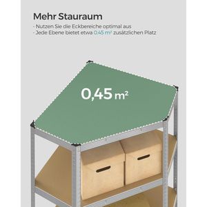 Produktbild für Schwerlastregal Songmics 5 Holzböden