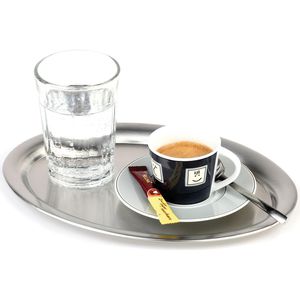 Produktbild für Serviertablett APS Kaffeehaus 30113, oval, 29x22cm