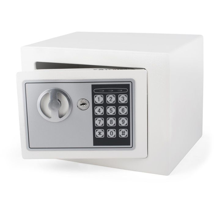 Pavo Tresor Safe Mini 8004690 weiß, 17 x 23cm, mit Elektronikschloss, 2,6 kg – Böttcher AG