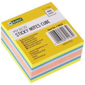 D.RECT Haftnotizen Super Sticky Notes Mango, 110626, neon, 75 x 75mm, selbstklebend, 400 Blatt