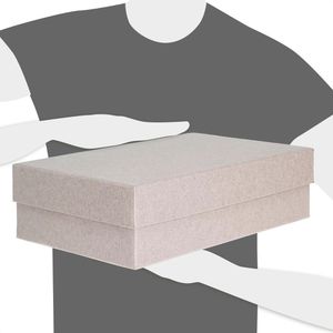 Produktbild für Geschenkbox Rössler-Papier 1341145358, Boxline Powder, weiß