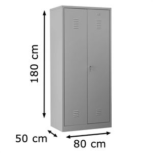 Produktbild für Spind G-Office WRC/2.1880.V2, Doppelspind, lichtgrau