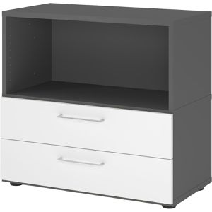 Kombischrank Hammerbacher FW28S2, graphit / weiß