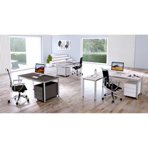 Produktbild für Schreibtisch Kerkmann Prime 11040713, anthrazit / silber
