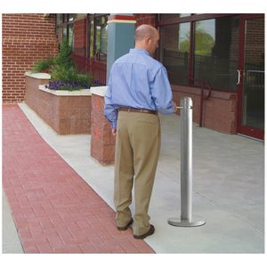 Produktbild für Aschenbecher Rubbermaid Smokers Pole, silber, für Outdoor