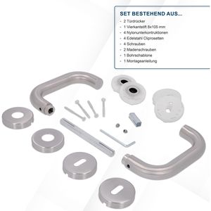Produktbild für Drückergarnitur Alpertec Fair IV-R BB