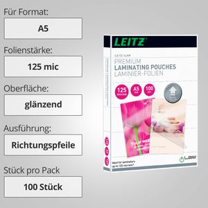 Produktbild für Laminierfolien Leitz 7493 iLAM UDT, DIN A5