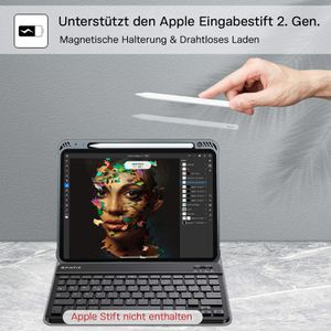 Produktbild für Tablet-Hülle Fintie Keyboard Case, grau