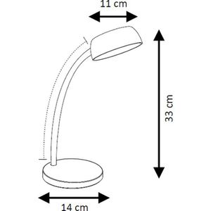 Produktbild für Schreibtischlampe Unilux Tamy, grau, LED