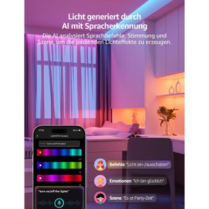 Produktbild für LED-Streifen Lepro S1 Smart KI, dimmbar, weiß + RGB