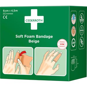 Produktbild für Pflaster Cederroth Soft Foam Bandage, beige, 1 Rolle