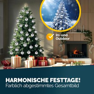 Produktbild für Weihnachtskugeln Deuba 102107, silber