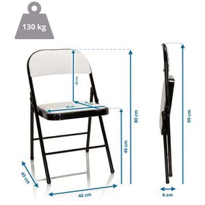 Produktbild für Klappstuhl hJh-OFFICE TUDELA, 803001, weiß