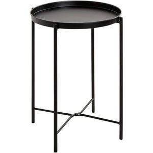 Beistelltisch Haku-Möbel 25566, schwarz, aus Metall