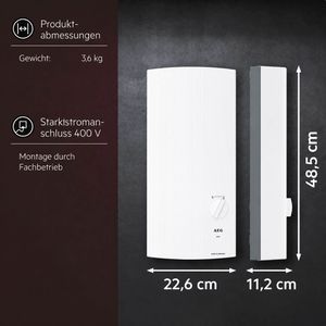 Produktbild für Durchlauferhitzer AEG DDLE EASY 228840, druckfest