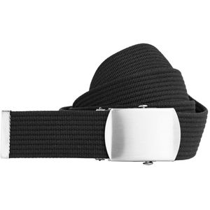 Produktbild für Gürtel Shenky 4cm Stoffgürtel silber, schwarz