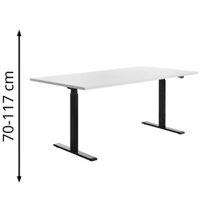 Schreibtisch Topstar E-Table, weiß / schwarz