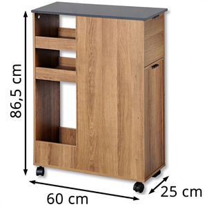 Produktbild für Nischenregal Kesper 24851, braun, mit Rollen