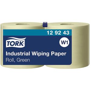 Putztuchrolle Tork Industrie 129243, W1, Recyclingpapier, grün