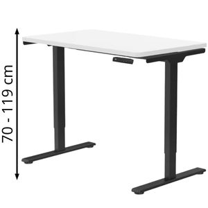 Produktbild für Schreibtisch FlexiSpot E1B Pro, weiß / schwarz
