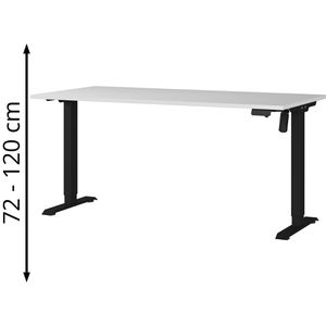 Produktbild für Schreibtisch Germania Profi 3.0, 8025-581, lichtgrau / schwarz