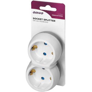 Produktbild für Steckdosenadapter Orno AE-13238, weiß