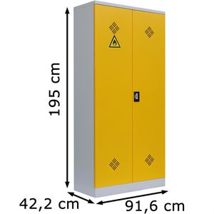 Produktbild für Umweltschrank Lüllmann 566256, grau / rapsgelb