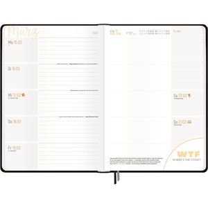Produktbild für Schülerkalender Häfft Timer Blattgold, Schuljahr 2026/2027