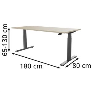 Produktbild für Schreibtisch fm-Büromöbel fouraction, ahorn / anthrazit