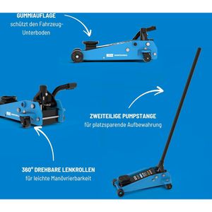 Produktbild für Rangierwagenheber Güde GRH 3/500 Q, mit Fußpedal