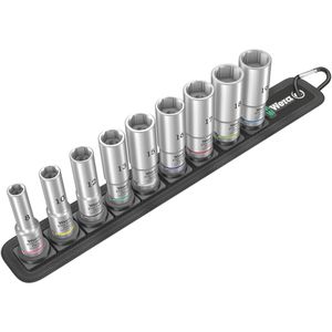 Steckschlüssel Wera Belt B Deep 1, 9-teilig