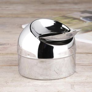 Produktbild für Aschenbecher Böttcher-AG silber, Indoor &amp; Outdoor, mit Deckel