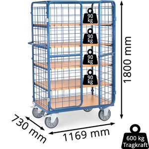 Produktbild für Etagenwagen Fetra Kastenwagen, 8582-3DE